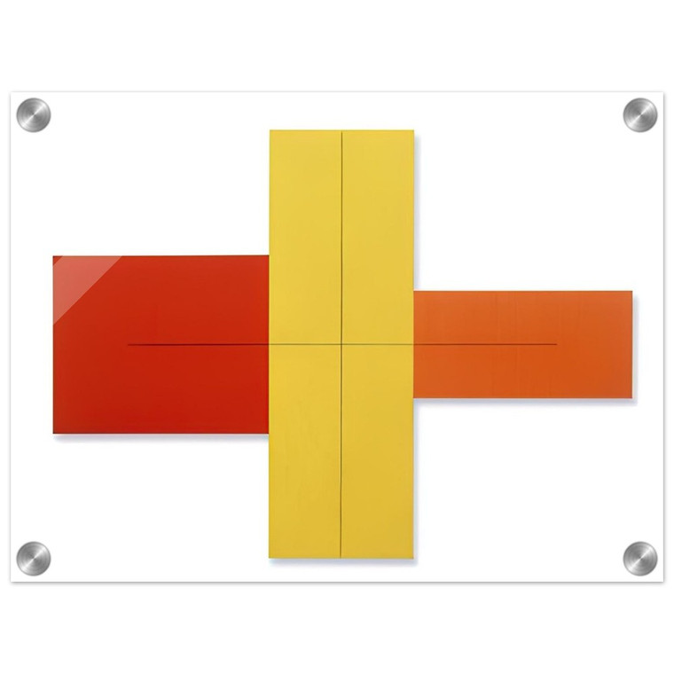 Robert Mangold  WITHIN RED YELLOW ORANGE 1981 Acrylic Print