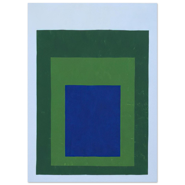 Josef Albers  HOMAGE TO THE SQUARE BLUE GREEN 1950 Fine Art Poster / Art Print