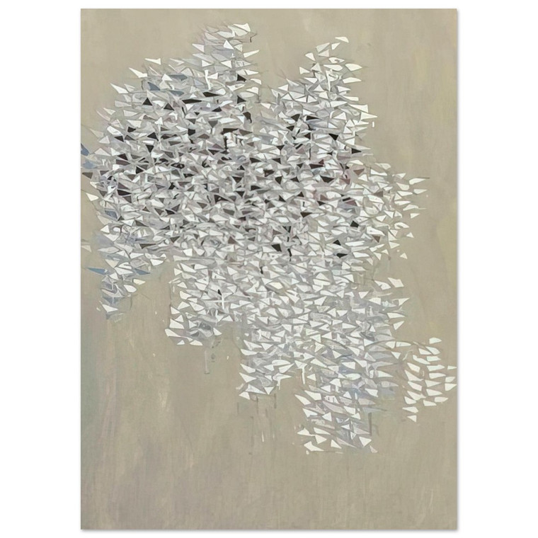 Robert Goodnough  VerticalBlueBrownWhite  1984 Fine Art Poster / Art Print