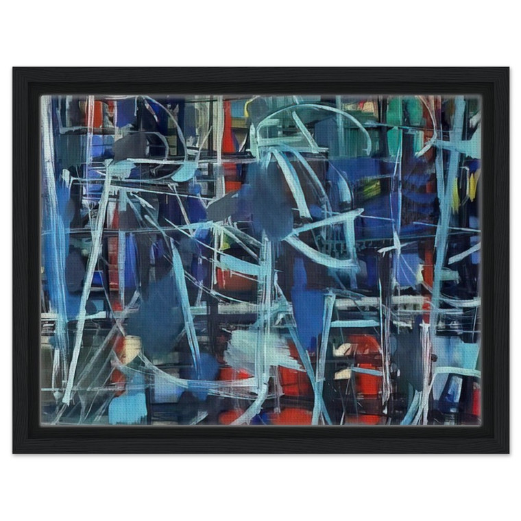 Robert Goodnough  Abstract in Blue  1950 Framed Canvas