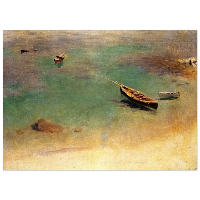 John Singer Sargent  Boat in the Waters off Capri Fine Art Poster / Art Print