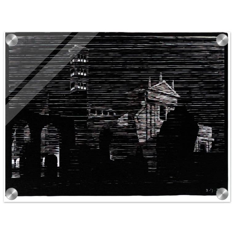 MC Escher  NOCTURNAL ROME 2 Acrylic Print