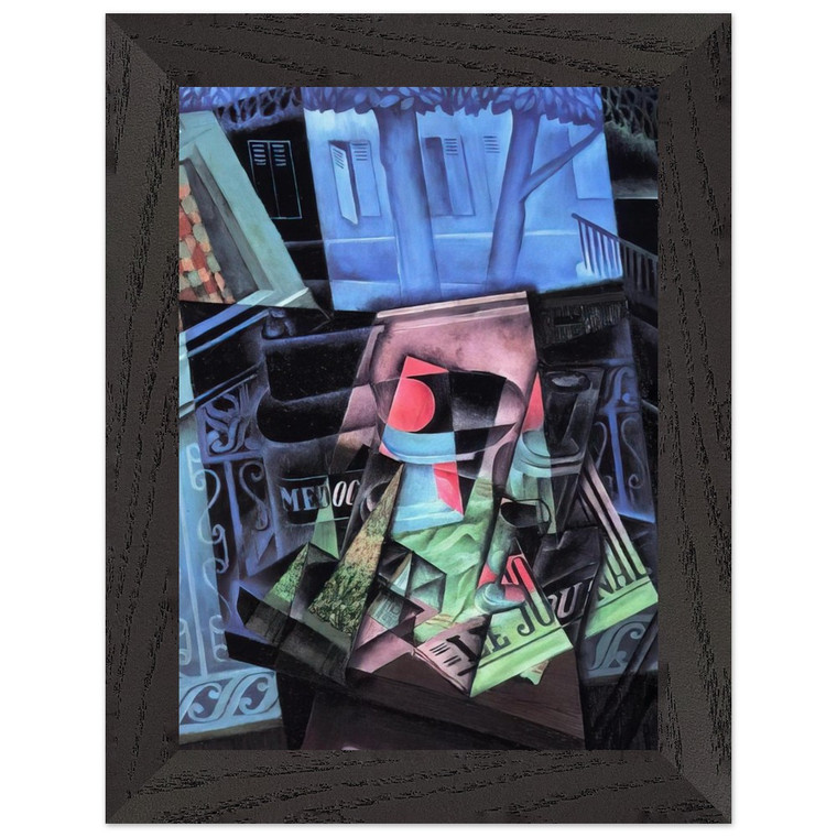 Gris Still Life Window 1915 Premium Wooden Framed Art Print / Poster