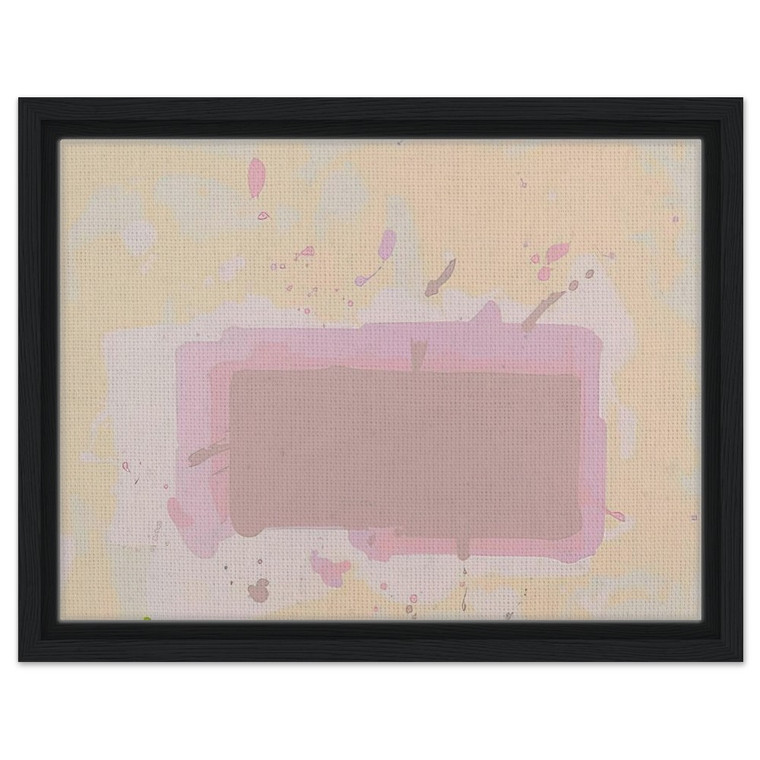 John Hoyland  Pale Yellow Pink and Brown  1971 Framed Canvas