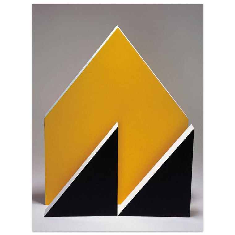 Lygia Pape  Sculpture Black and Yellow  1965 Aluminum Print