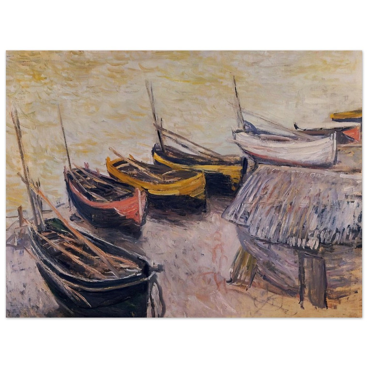 claude monet  Boats on the Beach Aluminum Print