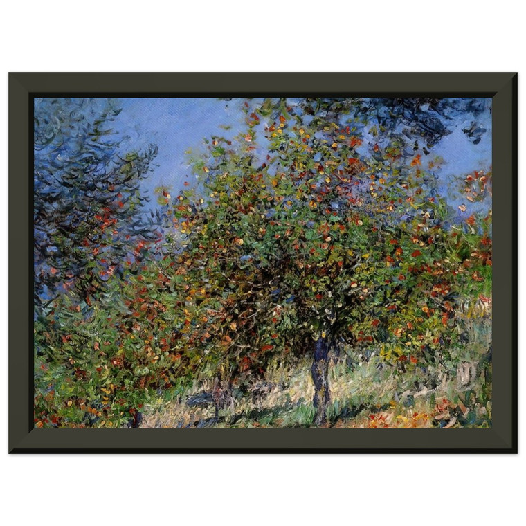 claude monet Apple Trees on the Chantemesle Hill Metal Framed Art Print