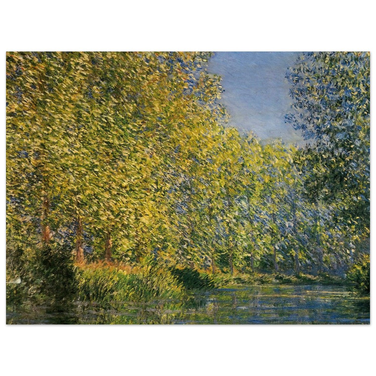 claude monet  Bend in the River Epte Wood Print