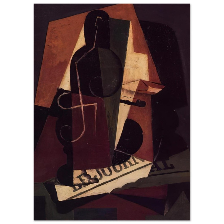 Juan Gris  BOTTLE AND GLASS Fine Art Poster / Art Print
