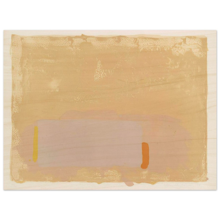 John Hoyland  BrownBeigePink  1971 Wood Print