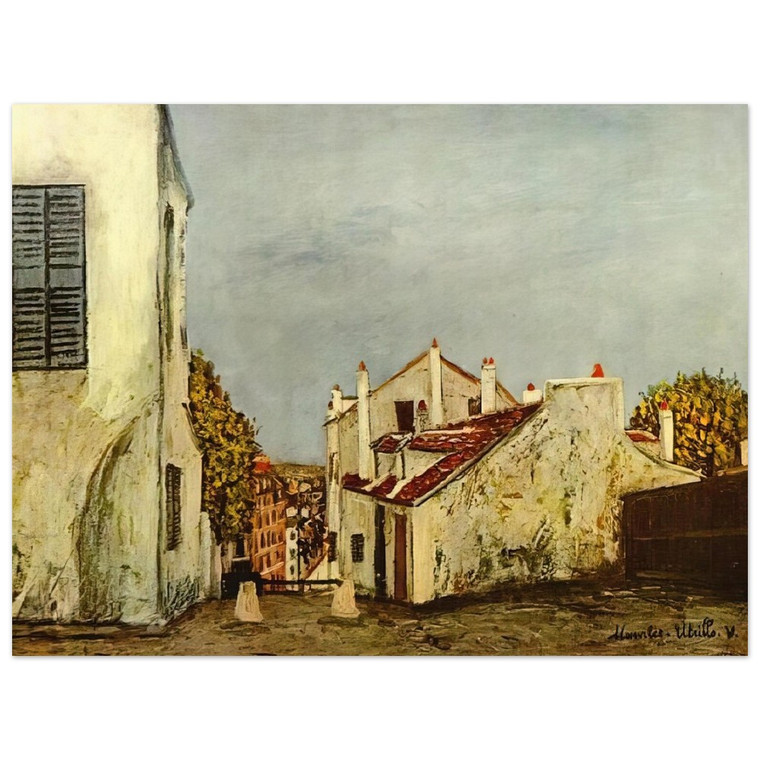 Maurice Utrillo  HOUSES IN MONTMARTRE Aluminum Print