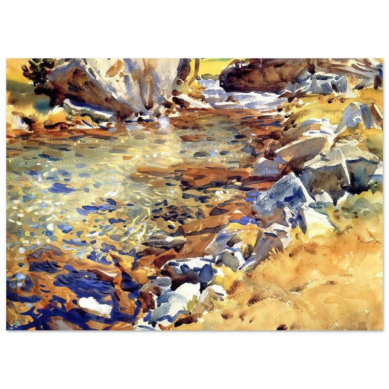 John Singer Sargent  Brook among Rocks Fine Art Poster / Art Print