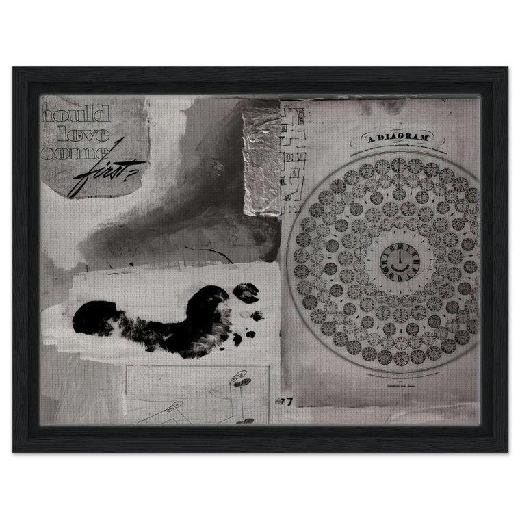 Robert Rauschenberg  SHOULD LOVE COME FIRST 1951 Framed Canvas