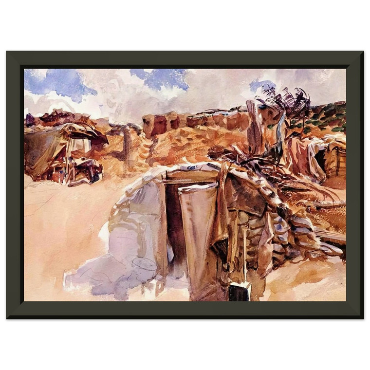 John Singer Sargent  Dugout Premium Metal Framed Art Print / Poster