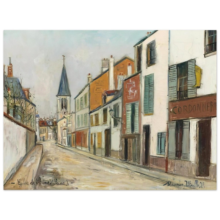 Maurice Utrillo Rue Jean Durand Eglise Stains 1940 Aluminum Print