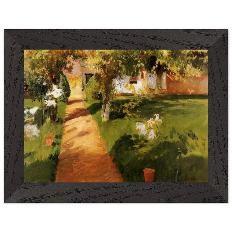 John Singer Sargent  Millets Garden Premium Wooden Framed Art Print / Poster