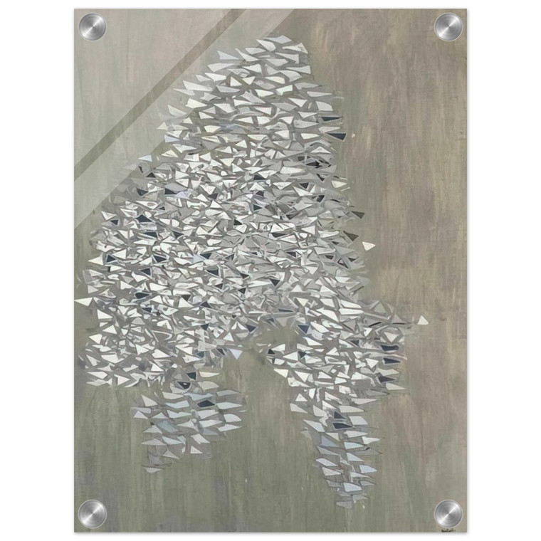 Robert Goodnough  Vertical Gray  1985 Acrylic Print