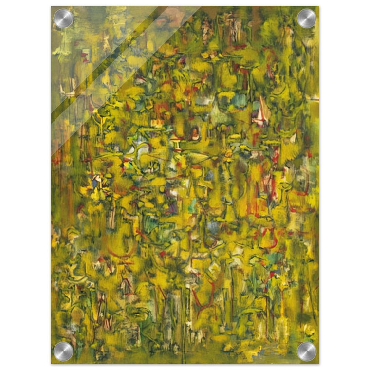 Ad Reinhardt  Number 43 Abstract Painting Yellow  1947 Acrylic Print