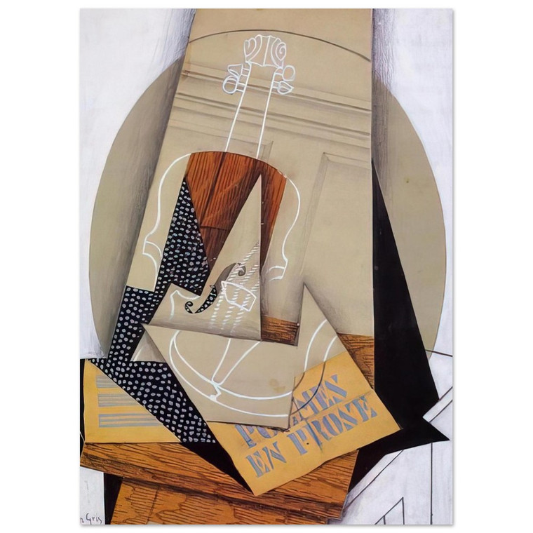 Juan Gris  COMPOSITION WITH VIOLIN Fine Art Poster / Art Print