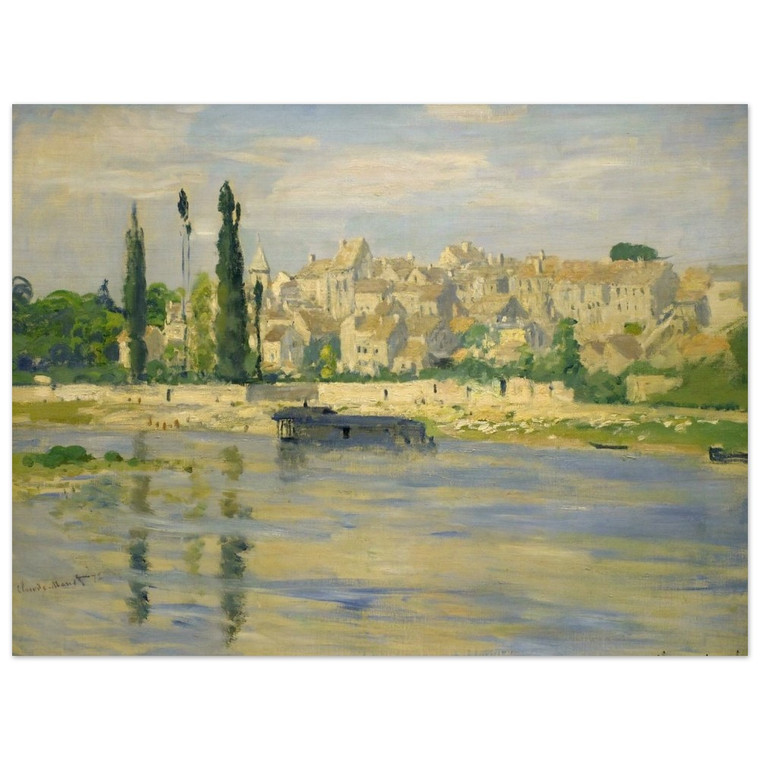 claude monet  CarrieresSaintDenis Wood Print