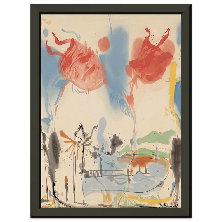 Helen Frankenthaler  Round Trip 1957 Premium Metal Framed Art Print / Poster