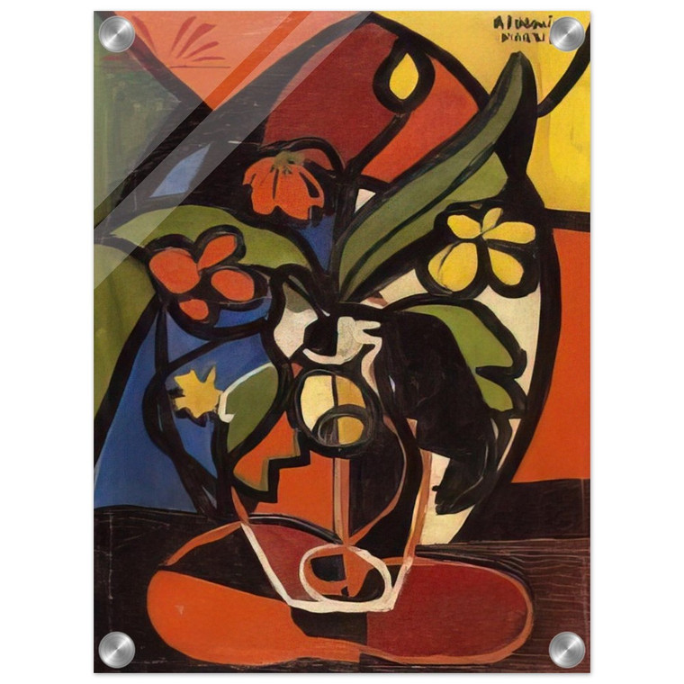 Aldemir Martins  Vase of Flowers  1949 Acrylic Print