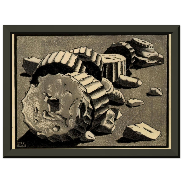 MC Escher Selinunte Sicily October 1935 Metal Framed Print