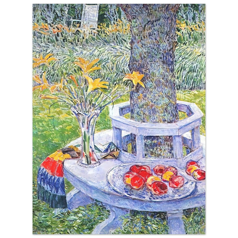 Childe Hassam  Mrs Hassams Garden at East Hampton Aluminum Print