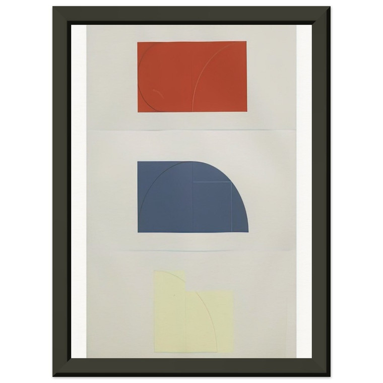 Robert Mangold  SERIES OF THREE 1984 Premium Metal Framed Art Print / Poster