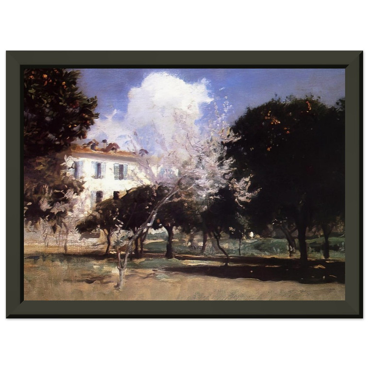 John Singer Sargent  House and Garden Premium Metal Framed Art Print / Poster