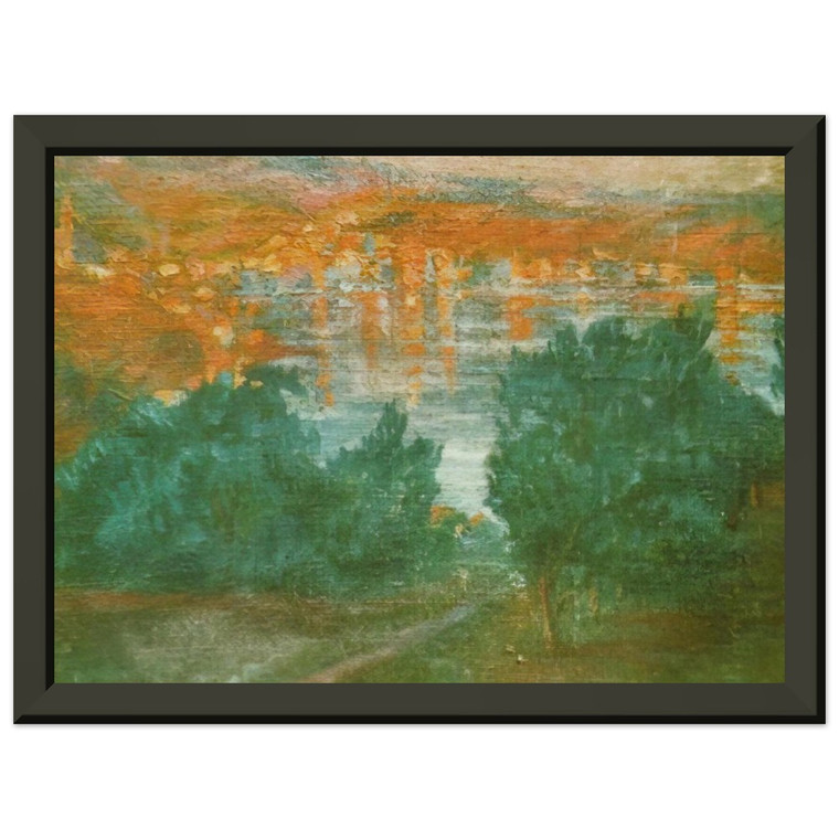 Salvador Dali  LANDSCAPE CADAQUES Premium Metal Framed Art Print / Poster