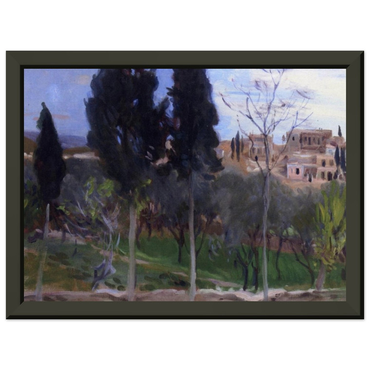 Sargent Mediterranean Landscape N1 Premium Metal Framed Art Print Poster