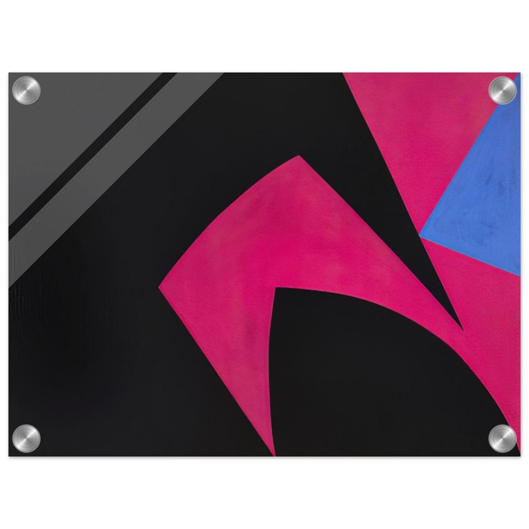 Lorser Feitelson  Magical Space Forms Black Fuchsia  1951 Acrylic Print