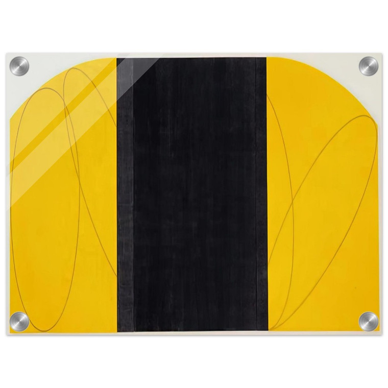 Robert Mangold  ELLOW BLACK ZONE PAINTING IV 1996 Acrylic Print