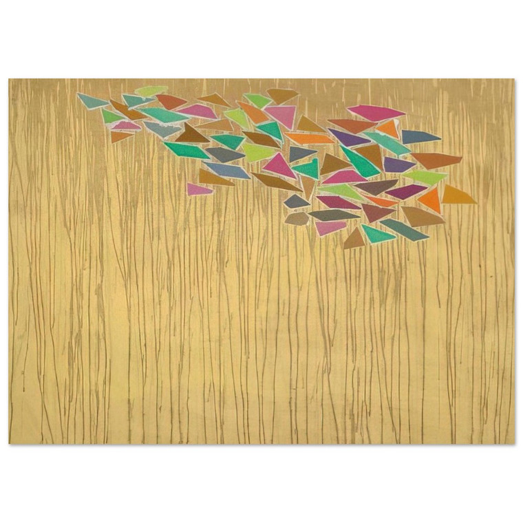 Robert Goodnough  Colors on Tan  1975 Fine Art Poster / Art Print