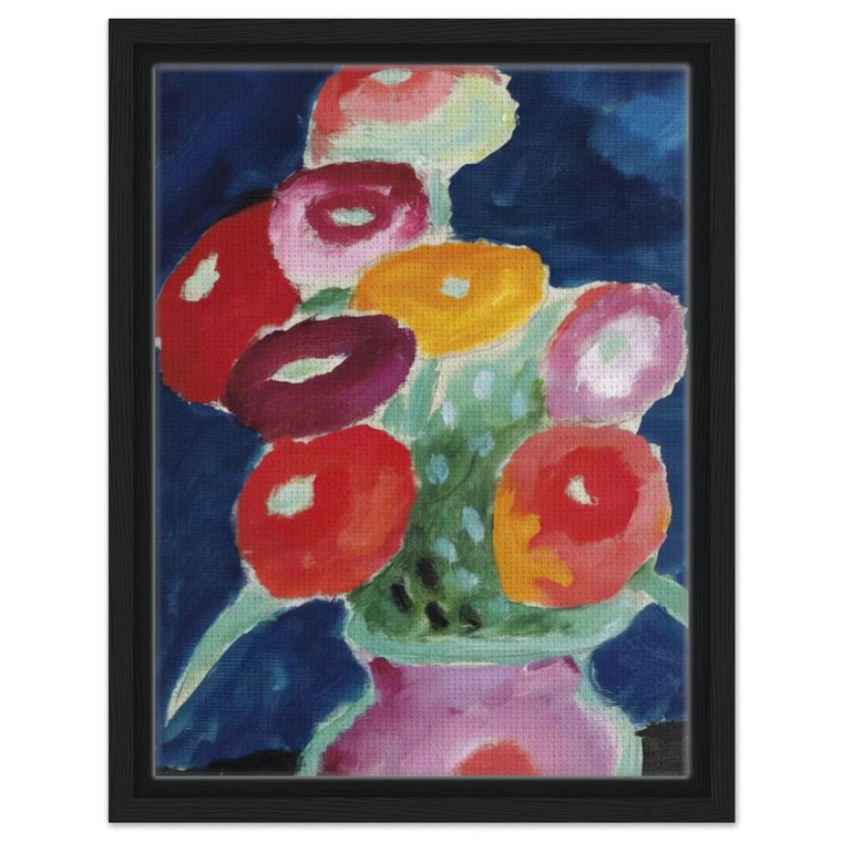 Alexej von Jawlensky  BLUMEN IN EINER VASE 1918 Framed Canvas