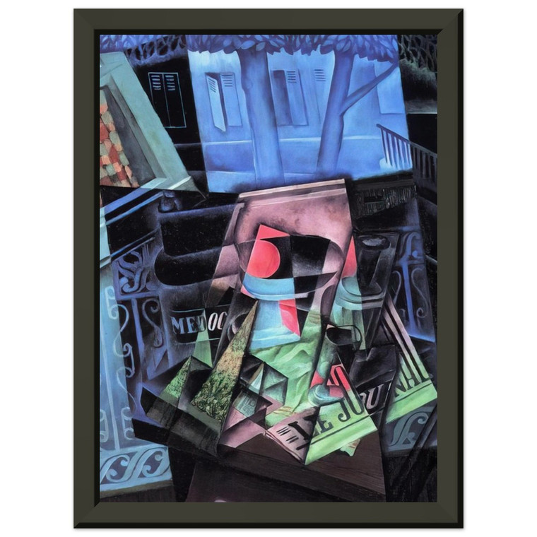 Juan Gris Still Life Open Window 1915 Premium Metal Framed Art Print / Poster