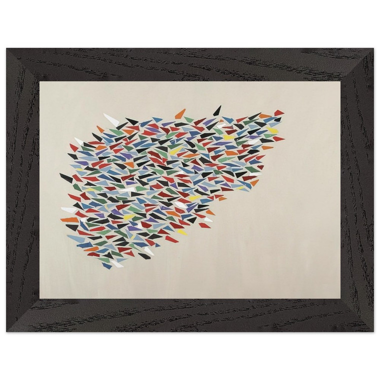 Robert Goodnough Color Shapes on Gray 1979 Framed Art Print Poster