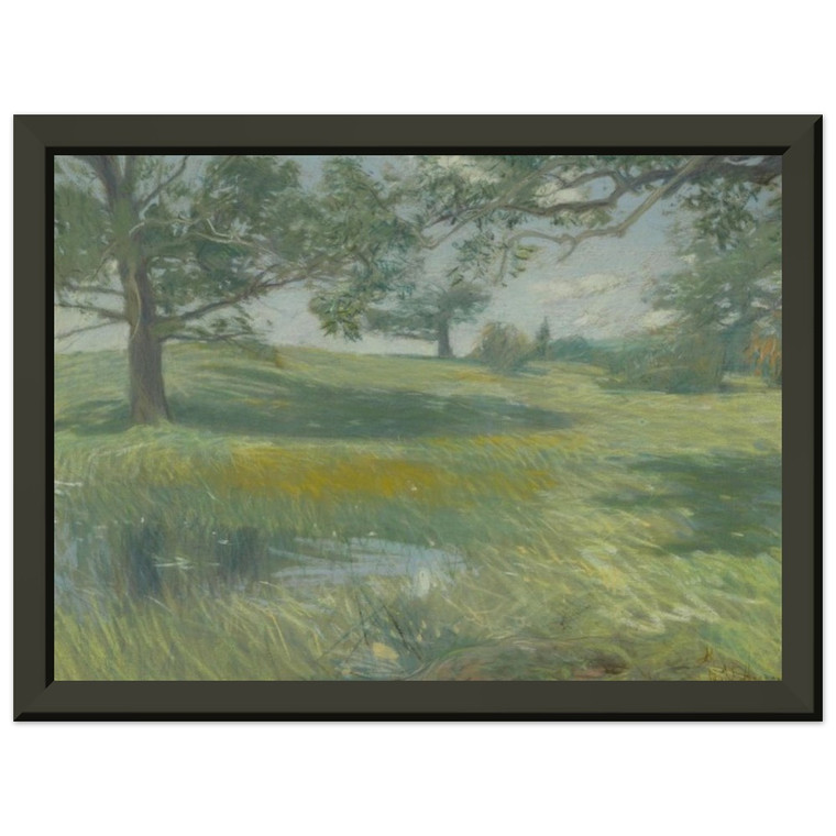 Childe Hassam  Meadows Premium Metal Framed Art Print / Poster
