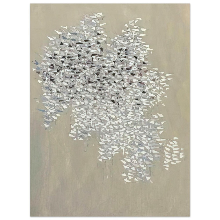 Robert Goodnough  VerticalBlueBrownWhite  1984 Aluminum Print