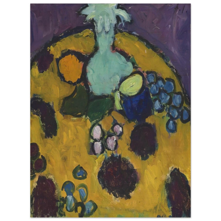 Alexej von Jawlensky  STILLEBEN MIT GESTICKTER DECKE 1910 Wood Print