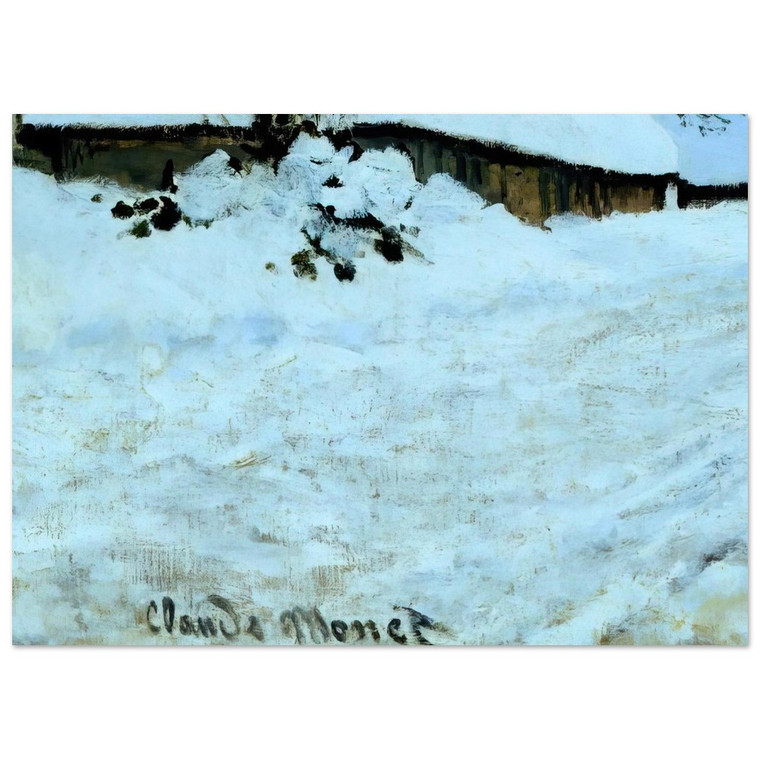 Claude Monet Cart on Snow Road SaintSimeon Farm Fine Art Poster / Art Print