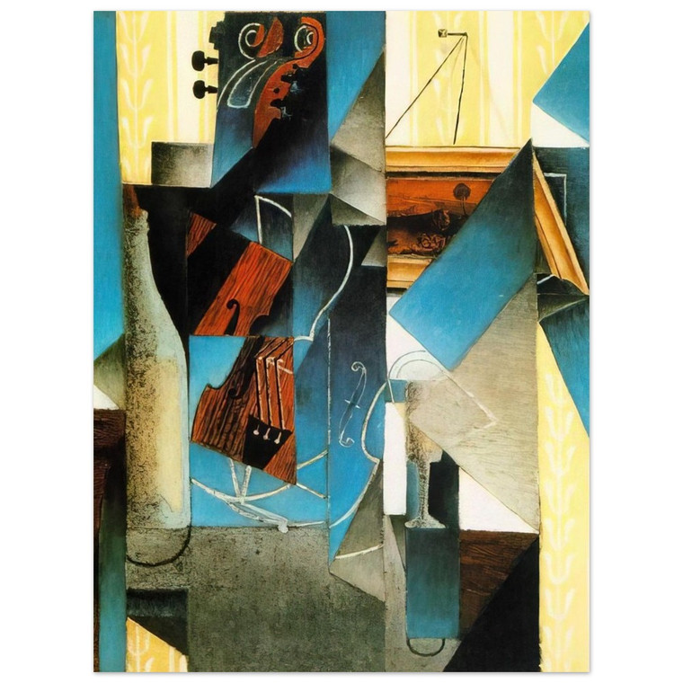 Juan Gris  VIOLIN AND PRINT 1913 Aluminum Print