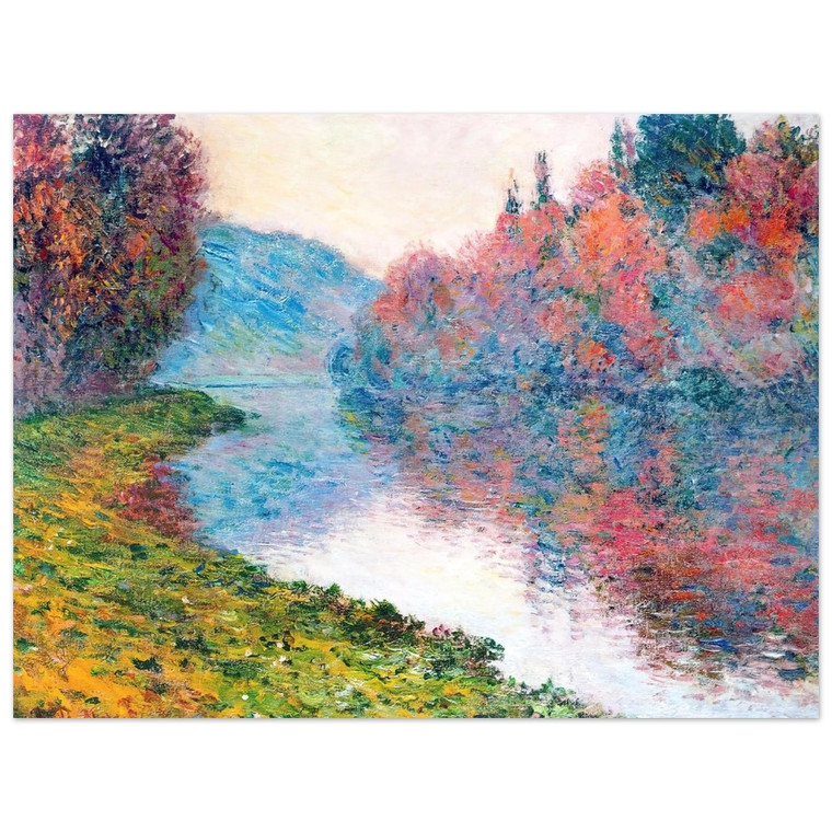claude monet  Banks of the Seine at Jenfosse  Clear Weather Aluminum Print