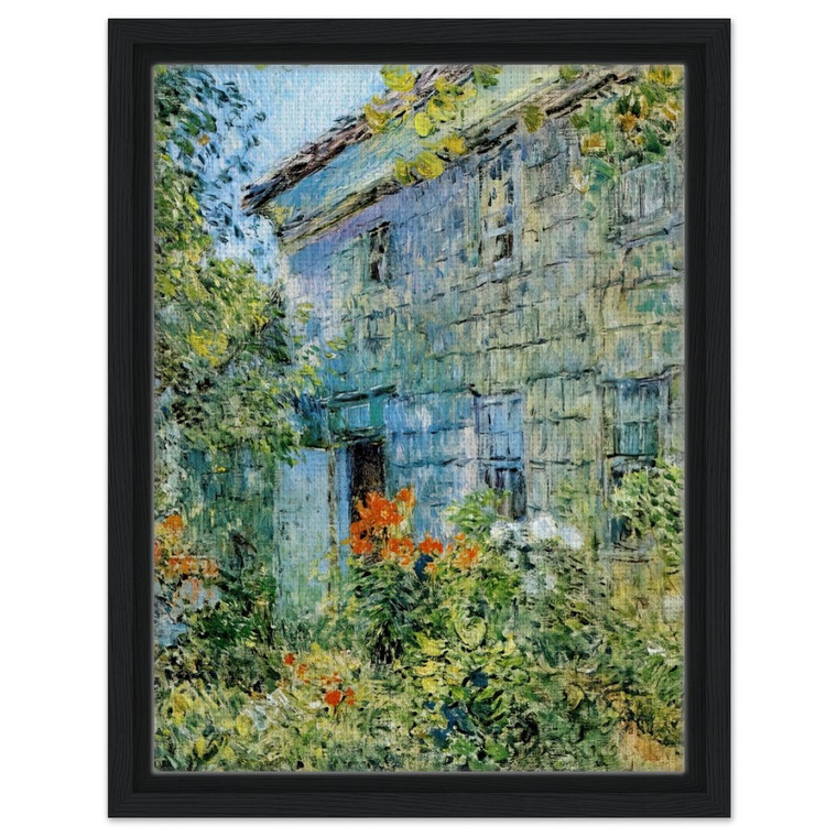 Childe Hassam  Old House and Garden East Hampton Framed Canvas