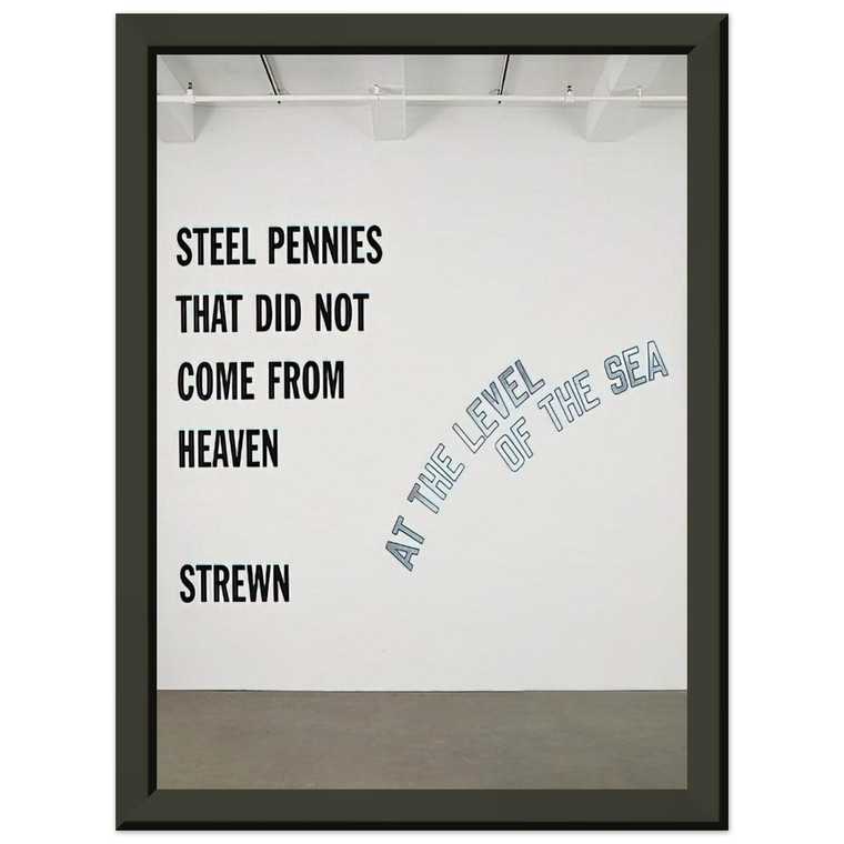 Lawrence Weiner Steel Pennies That 2008 Premium Metal Framed Art Print