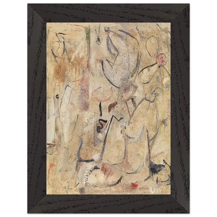 Helen Frankenthaler  Beach 1950 Premium Wooden Framed Art Print / Poster