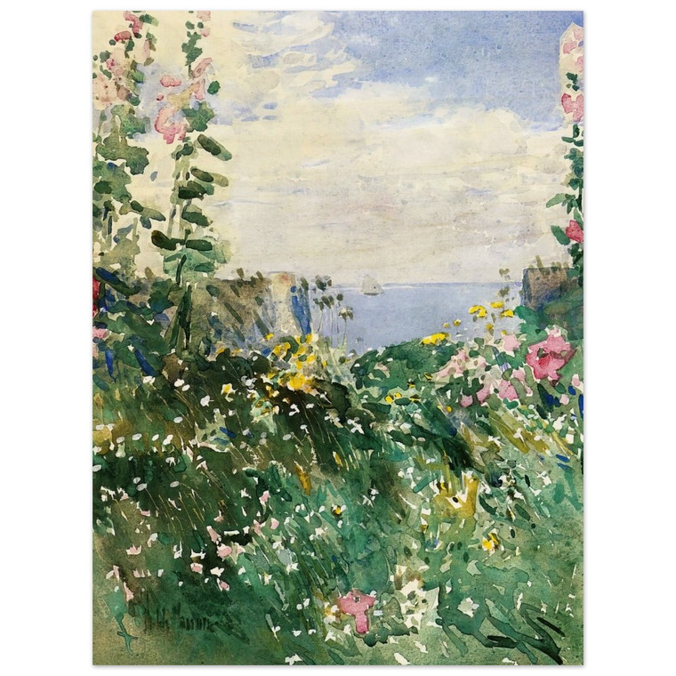 Childe Hassam  Isles of Shoals Garden Appledore Wood Print