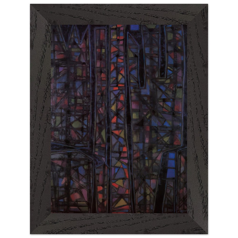 Manessier Recueillement Nocturne II 1952 Premium Wood Framed Art Print Poster