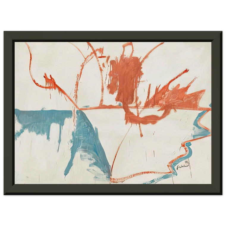 Helen Frankenthaler  French Horizon 1958 Premium Metal Framed Art Print / Poster